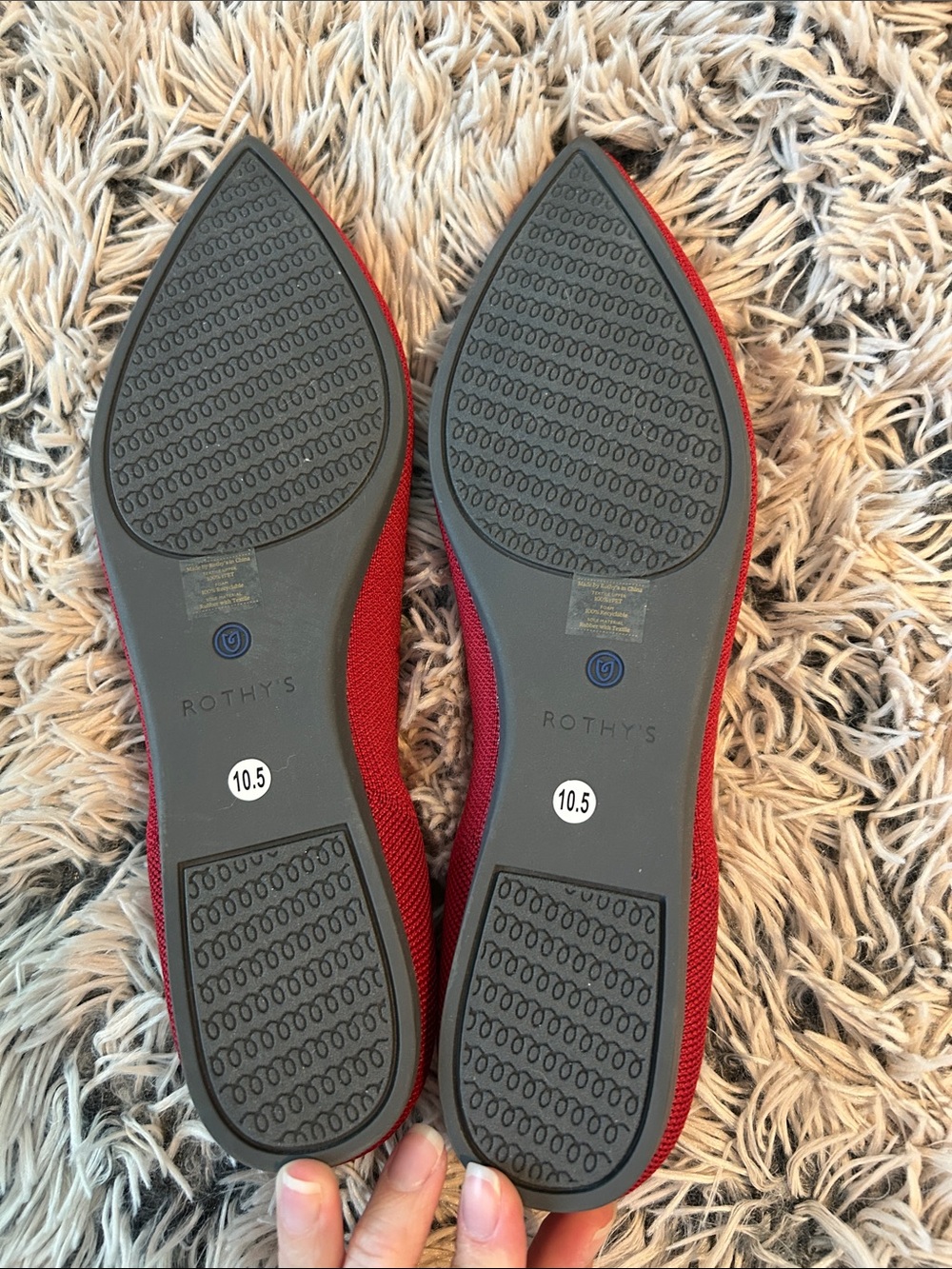 Rothy’s The Point in Chili Red - Picture 3 of 5